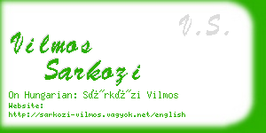 vilmos sarkozi business card